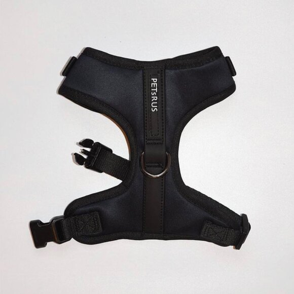 PETsRUS Premium No Pull Dog Harness 2 Leash Clips Ivory Charc Leather - Picture 3 of 12